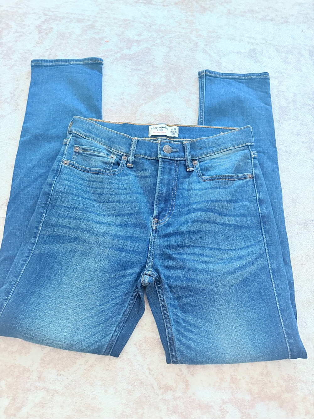 abercrombie kids medium blue skinny jeans